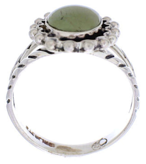 Genuine Sterling Silver Turquoise Southwestern Ring Size 7-3/4 YX35433