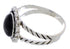 Southwest Jewelry Sterling SilverJet Ring Size 7-1/4 YX35269