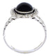 Southwest Jewelry Sterling SilverJet Ring Size 7-1/4 YX35269