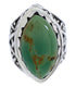 Southwestern Authentic Sterling Silver Turquoise Ring Size 6 TX38906