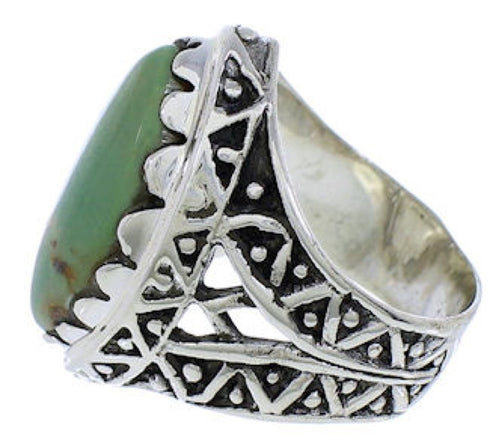 Southwestern Authentic Sterling Silver Turquoise Ring Size 6 TX38906