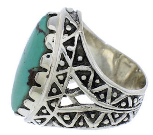 Authentic Sterling Silver Turquoise Southwestern Ring Size 5 TX38912