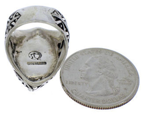 Authentic Sterling Silver Turquoise Southwestern Ring Size 5 TX38912