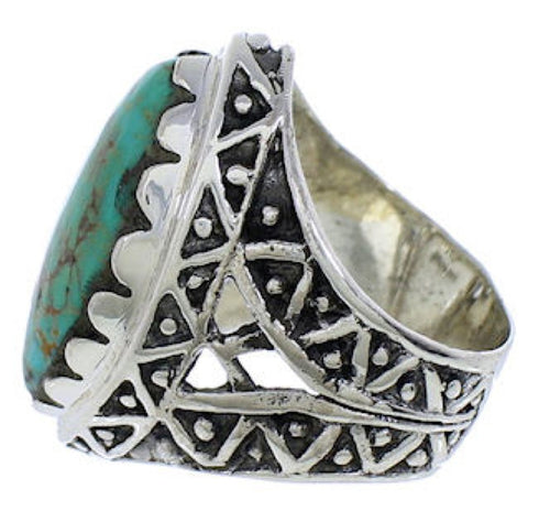 Southwest Turquoise And Silver Ring Size 5 TX38933