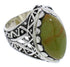 Turquoise Southwest Sterling Silver Ring Size 8-1/2 TX38946
