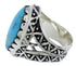 Turquoise Southwestern Sterling Silver Ring Size 4-3/4 TX38947