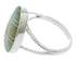 Silver Turquoise Inlay Jewelry Ring Size 6-1/2 TX39003