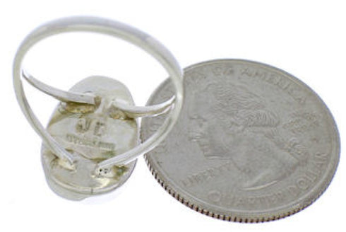 Genuine Sterling Silver Turquoise Jewelry Ring Size 7-1/4 TX39000