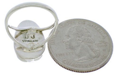 Silver Turquoise Inlay Southwest Jewelry Ring Size 5-1/2 TX39005