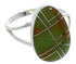 Turquoise Southwestern Sterling Silver Jewelry Ring Size 7-1/2 TX39158