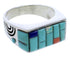 Multicolor Inlay Southwestern Ring Size 10-1/2 EX41554