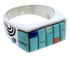 Multicolor Silver Southwestern Ring Size 9-1/2 EX41548