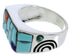 Multicolor Southwestern Silver Ring Size 11-1/4 EX41565