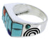 Southwestern Multicolor Silver Ring Size 12 EX41563