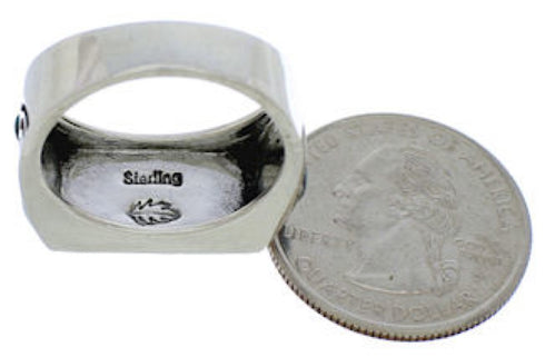 Sterling Silver And Multicolor Ring Size 9-3/4 EX41562