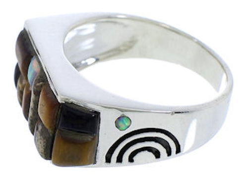 Multicolor Inlay Southwest Ring Size 11-1/2 EX41584