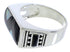 Opal And Black Jade Southwest Ring Size 11-1/2 EX41590
