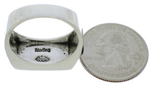 Opal And Black Jade Southwest Ring Size 11-1/2 EX41590