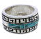 Southwestern Turquoise Sterling Silver Ring Size 5-1/2 TX38455