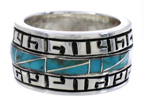 Southwest Turquoise Authentic Sterling Silver Ring Size 4-1/2 TX38453