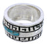Southwestern Turquoise Sterling Silver Ring Size 5-1/2 TX38455