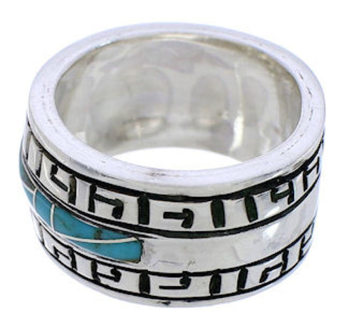 Southwest Turquoise Authentic Sterling Silver Ring Size 4-1/2 TX38453