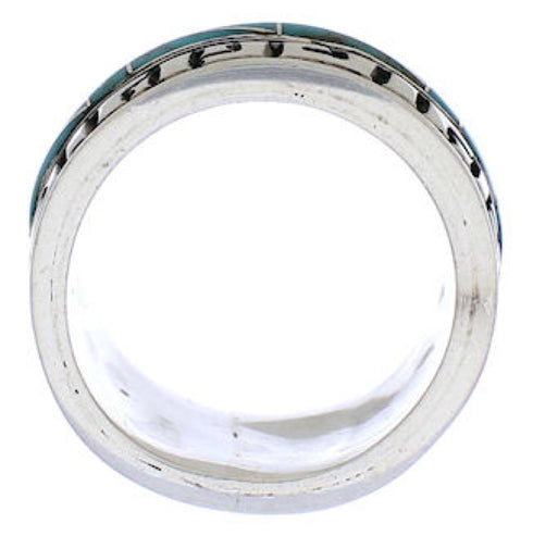 Southwest Turquoise Authentic Sterling Silver Ring Size 4-1/2 TX38453