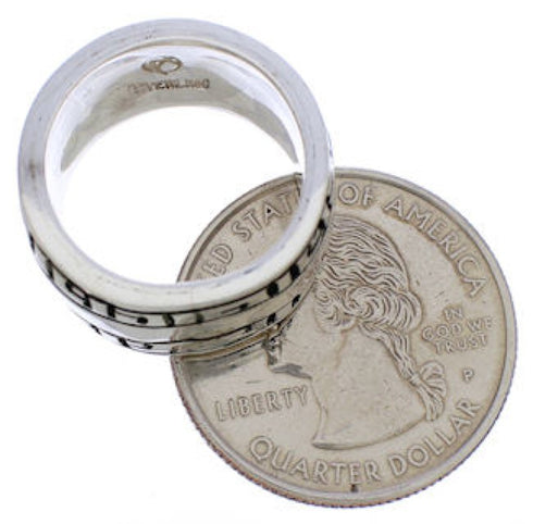 Southwest Turquoise Authentic Sterling Silver Ring Size 4-1/2 TX38453