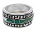 Turquoise Inlay Sterling Silver Southwest Ring Size 7-1/2 TX38463