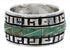 Turquoise Inlay And Sterling Silver Southwest Ring Size 6-1/4 TX38533