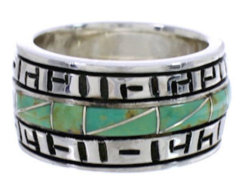 Silver And Turquoise Ring Size 6-3/4 TX38537
