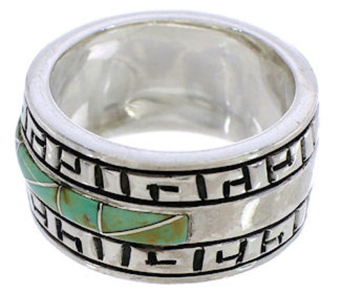 Silver And Turquoise Ring Size 6-3/4 TX38537