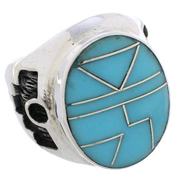 Silver And Turquoise Southwest Ring Size 5-1/2 TX38617