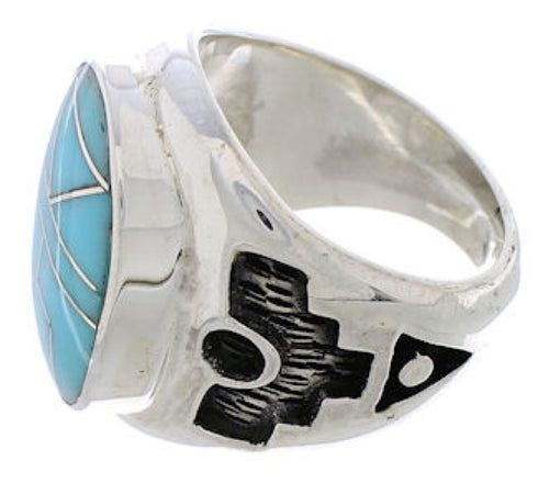 Silver And Turquoise Southwest Ring Size 5-1/2 TX38617