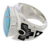 Silver And Turquoise Southwest Ring Size 5-1/2 TX38617