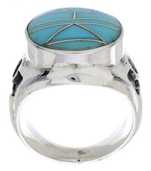 Silver And Turquoise Southwest Ring Size 5-1/2 TX38617