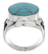 Silver And Turquoise Southwest Ring Size 5-1/2 TX38617