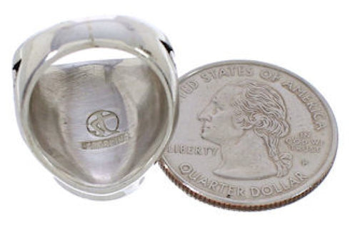 Silver And Turquoise Southwest Ring Size 5-1/2 TX38617