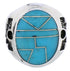 Silver And Turquoise Inlay Southwestern Ring Size 6-1/2 TX38620