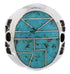 Silver And Turquoise Inlay Southwest Ring Size 5-3/4 TX38626