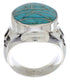 Silver And Turquoise Inlay Southwest Ring Size 5-3/4 TX38626