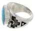 Authentic Sterling Silver Turquoise Southwest Ring Size 8-1/4 TX38632