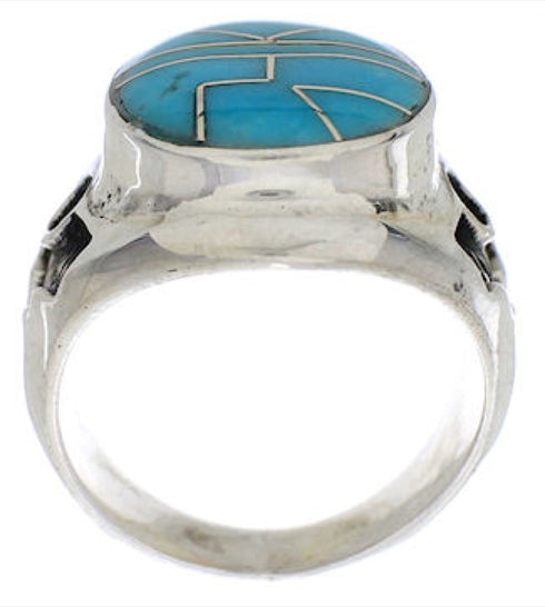 Authentic Silver Turquoise Southwestern Ring Size 5-1/2 TX38633