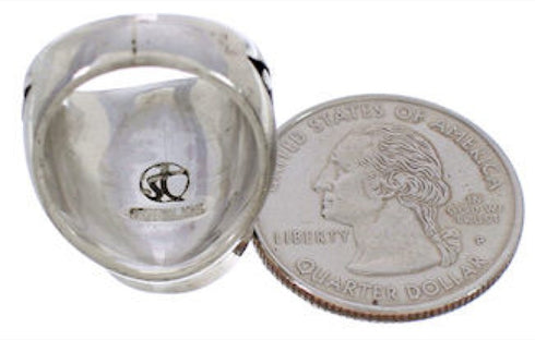 Sterling Silver Turquoise Southwestern Jewelry Ring Size 5-3/4 TX38662