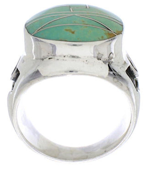 Genuine Silver Turquoise Southwest Jewelry Ring Size 4-3/4 TX38666