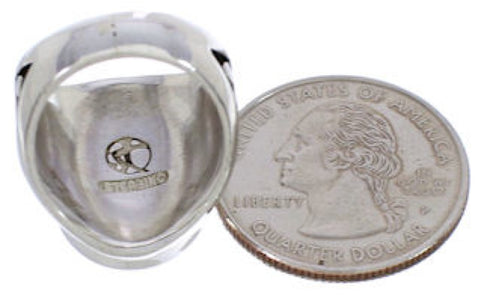 Authentic Silver Turquoise Southwestern Jewelry Ring Size 5 TX38669