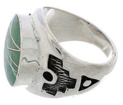 Authentic Silver Turquoise Southwest Jewelry Ring Size 8-3/4 TX38673