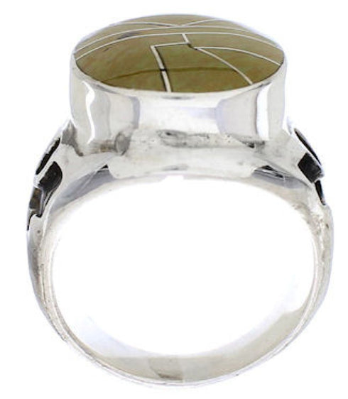 Authentic Sterling Silver Jewelry Turquoise Ring Size 8-1/2 TX38676