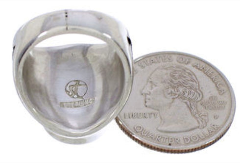 Southwestern Silver Jewelry Turquoise Ring Size 5-1/4 TX38685