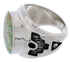 Southwestern Sterling Silver Jewelry Turquoise Ring Size 5-1/2 TX38686